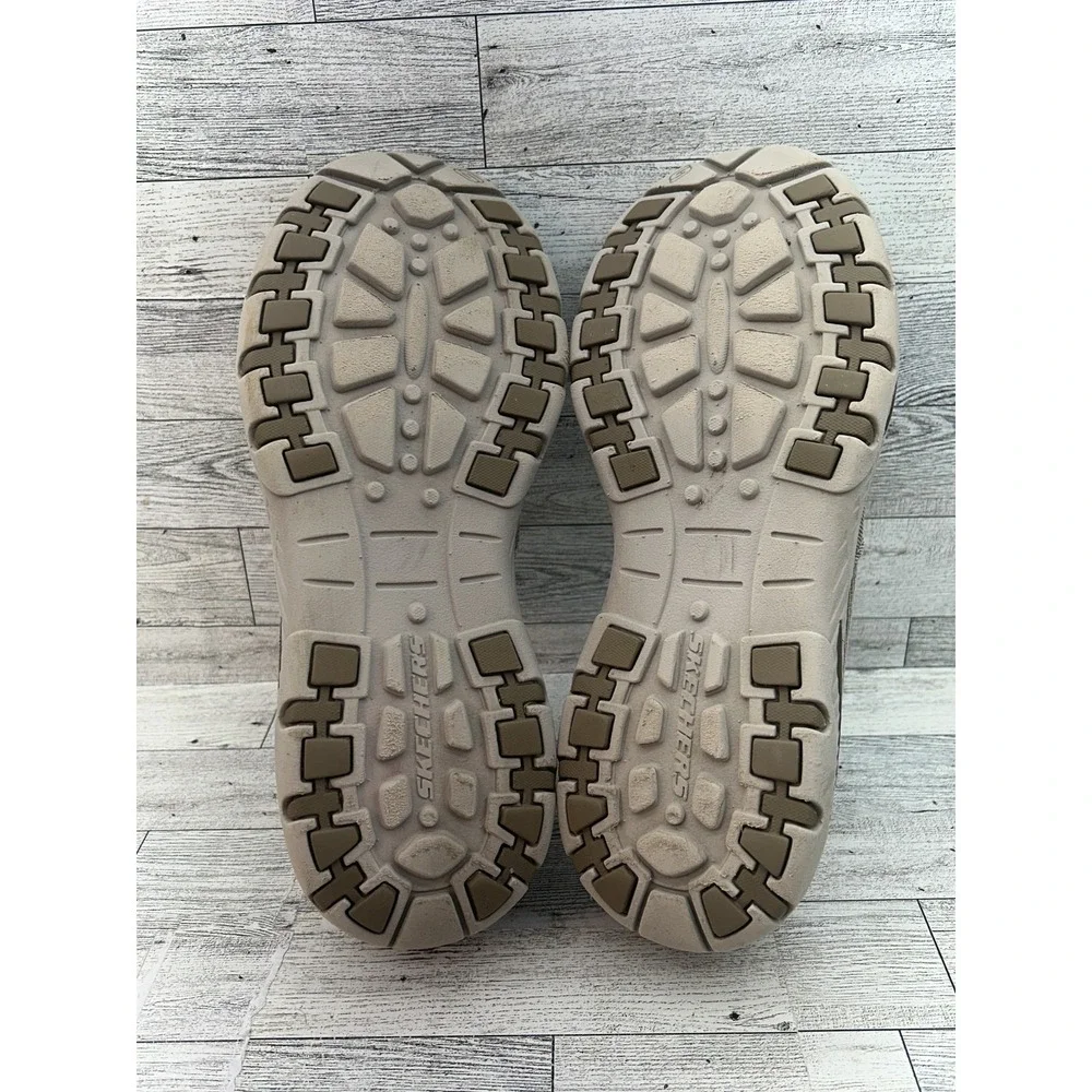 Skechers Shoes Tan Mens Sz 10 Relaxed Fit Air Cooled Memory Foam Slip On Comfort
